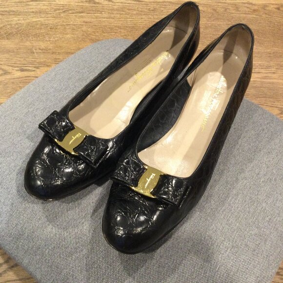 Salvatore Ferragamo Leather heels SZ12 - Picture 1 of 11